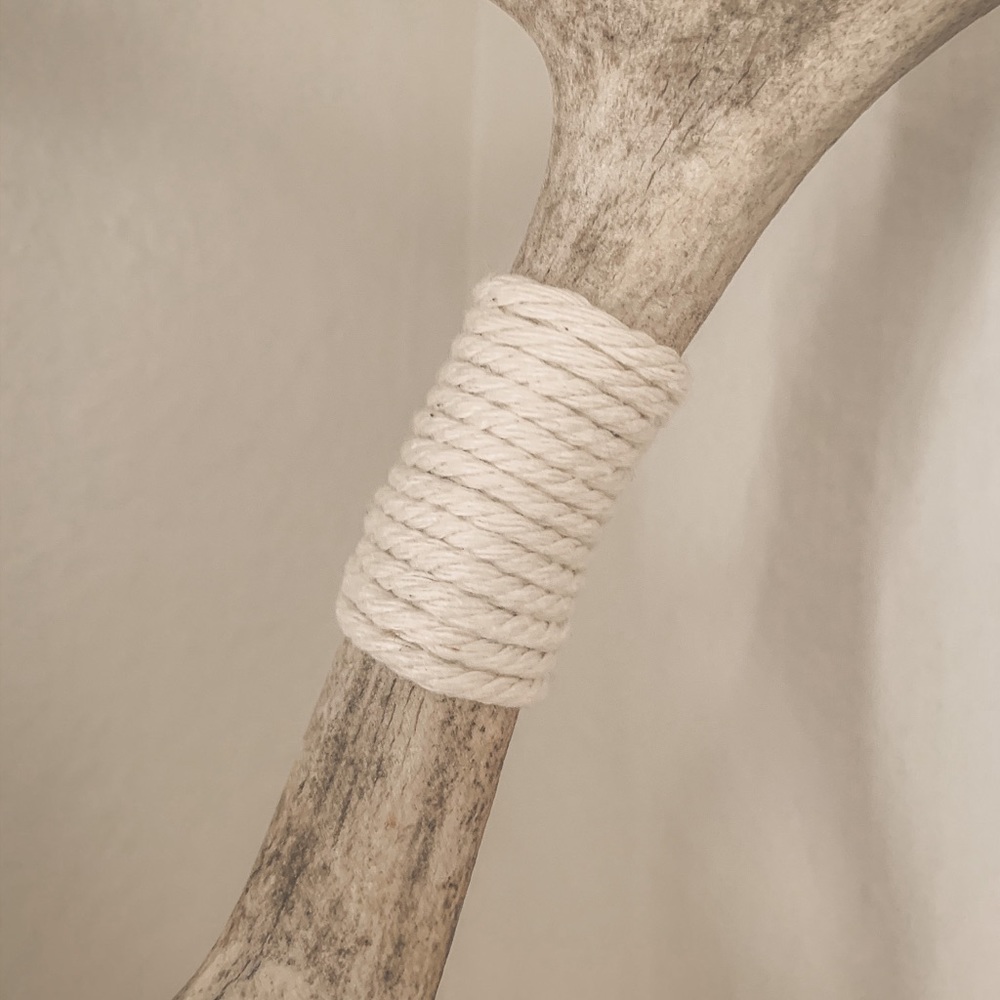 Repurposed Deer Shed Macrame Art Wall Hanging - Picture 4 of 4